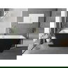 Mexen Tava wanna wolnostojąca ryflowana 170 x 75 cm, biała/czarna, przelew złoty - 52851707575-50