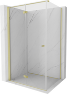 Mexen Mist-F kabina prysznicowa składana lewa 90 x 95 cm, transparent, złota szczotkowana - 8A6T-090-095-55-00-L