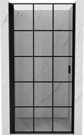Mexen Mist-B drzwi prysznicowe uchylne lewe 70 cm, czarna kratka, czarne - 8A2-070-000-70-77-L