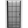 Mexen Mist-B drzwi prysznicowe uchylne lewe 80 cm, czarna kratka, czarne - 8A2-080-000-70-77-L