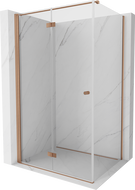 Mexen Mist-F kabina prysznicowa składana lewa 75 x 90 cm, transparent, miedź szczotkowana - 8A6T-075-090-65-00-L