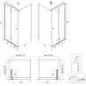 Mexen Mist-F kabina prysznicowa składana lewa 115 x 75 cm, transparent, czarna - 8A6T-115-075-70-00-L