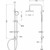 Mexen T40 kolumna prysznicowa, grafit - 798404093-66