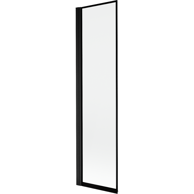 Mexen Mist parawan nawannowy 1-skrzydłowy lewy 50 x 150 cm, czarna ramka, czarny - 8A9-050-001-70-70-L