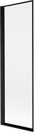 Mexen Mist parawan nawannowy 1-skrzydłowy lewy 60 x 150 cm, czarna ramka, czarny - 8A9-060-001-70-70-L