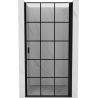 Mexen Mist-B drzwi prysznicowe uchylne prawe 100 cm, czarna kratka, czarne - 8A2-100-000-70-77-P