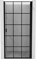 Mexen Mist-B drzwi prysznicowe uchylne prawe 100 cm, czarna kratka, czarne - 8A2-100-000-70-77-P