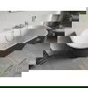 Mexen Oris wanna wolnostojąca przyścienna ryflowana 170 x 80 cm, biała/szara, przelew nikiel szczotkowany - 52871708062-97