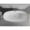 Mexen Lira wanna wolnostojąca wzór 170 x 80 cm, biała/czarna, przelew gun metal - 52831708075-95