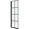 Mexen Mist parawan nawannowy 1-skrzydłowy lewy 60 x 150 cm, czarna kratka, czarny - 8A9-060-001-70-77-L
