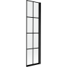 Mexen Mist parawan nawannowy 1-skrzydłowy prawy 50 x 150 cm, czarna kratka, czarny - 8A9-050-001-70-77-P
