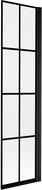 Mexen Mist parawan nawannowy 1-skrzydłowy prawy 50 x 150 cm, czarna kratka, czarny - 8A9-050-001-70-77-P