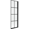 Mexen Mist parawan nawannowy 1-skrzydłowy prawy 60 x 150 cm, czarna kratka, czarny - 8A9-060-001-70-77-P