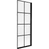 Mexen Mist parawan nawannowy 1-skrzydłowy prawy 70 x 150 cm, czarna kratka, czarny - 8A9-070-001-70-77-P