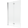 Mexen Mist parawan nawannowy 2-skrzydłowy lewy 110 x 150 cm, transparent, chrom - 8A9-110-002-01-00-L