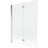 Mexen Mist parawan nawannowy 2-skrzydłowy lewy 130 x 150 cm, transparent, chrom - 8A9-130-002-01-00-L