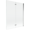 Mexen Mist parawan nawannowy 2-skrzydłowy prawy 140 x 150 cm, transparent, chrom - 8A9-140-002-01-00-P