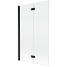 Mexen Mist parawan nawannowy 2-skrzydłowy lewy 110 x 150 cm, transparent, czarny - 8A9-110-002-70-00-L