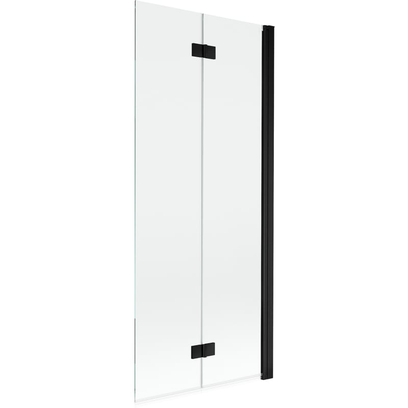 Mexen Mist parawan nawannowy 2-skrzydłowy prawy 80 x 150 cm, transparent, czarny - 8A9-080-002-70-00-P