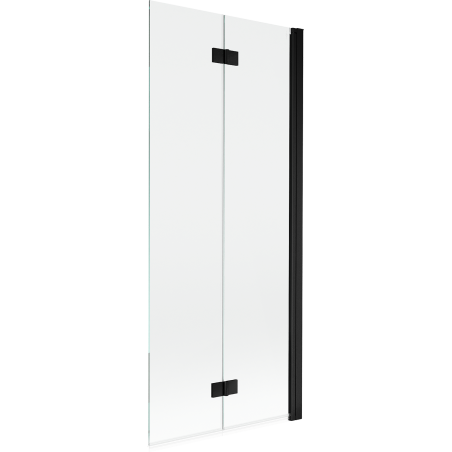 Mexen Mist parawan nawannowy 2-skrzydłowy prawy 80 x 150 cm, transparent, czarny - 8A9-080-002-70-00-P