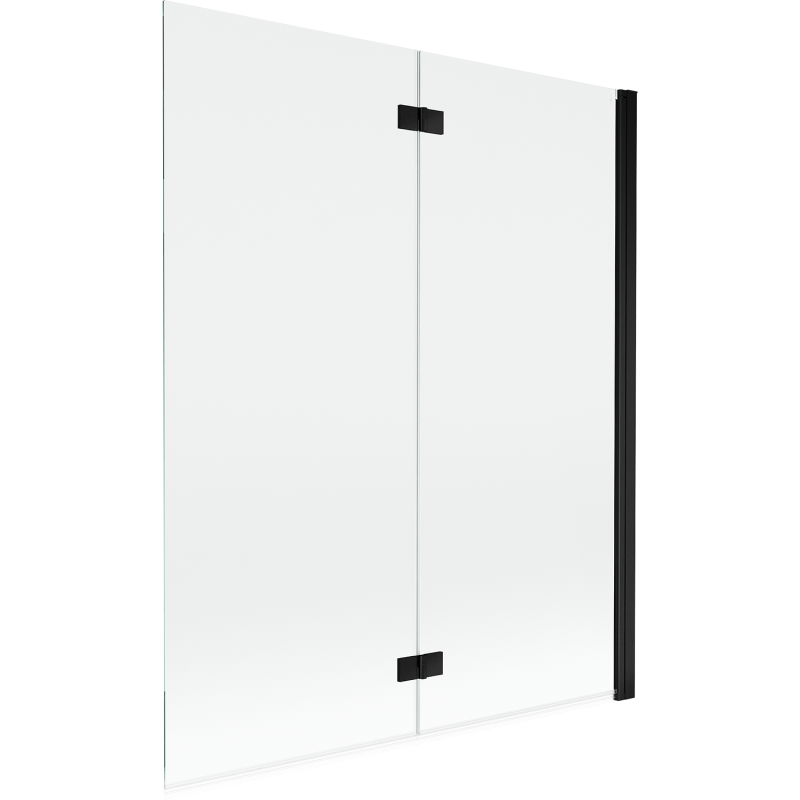 Mexen Mist parawan nawannowy 2-skrzydłowy prawy 140 x 150 cm, transparent, czarny - 8A9-140-002-70-00-P