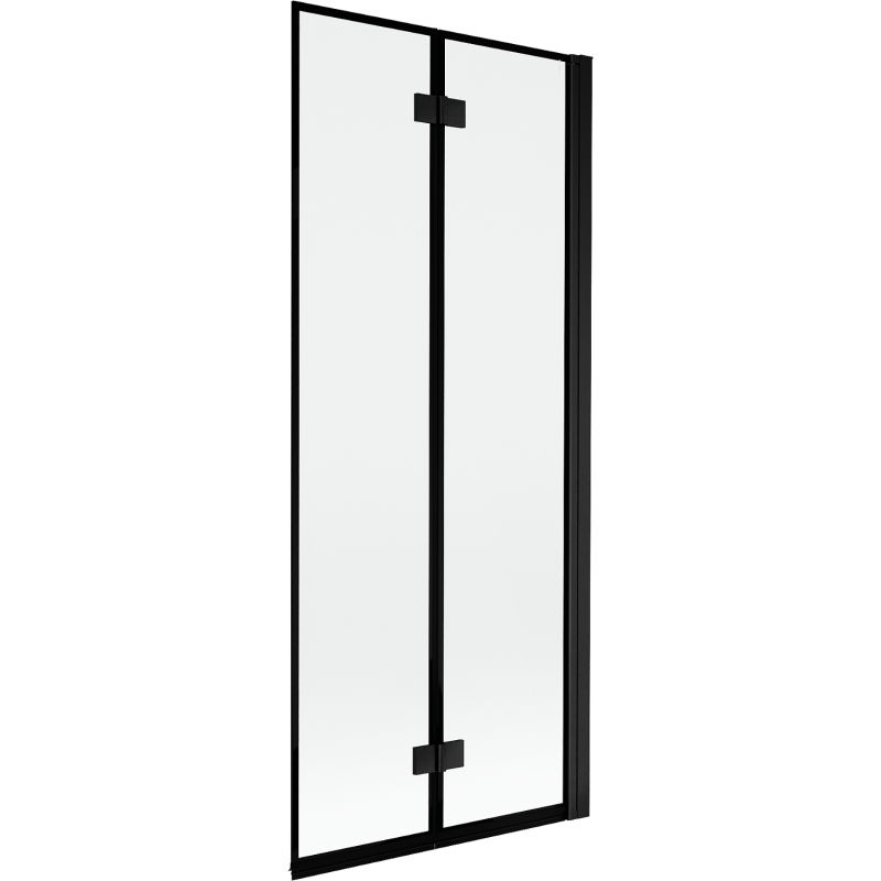 Mexen Mist parawan nawannowy 2-skrzydłowy prawy 80 x 150 cm, czarna ramka, czarny - 8A9-080-002-70-70-P
