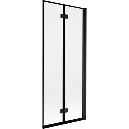 Mexen Mist parawan nawannowy 2-skrzydłowy prawy 80 x 150 cm, czarna ramka, czarny - 8A9-080-002-70-70-P