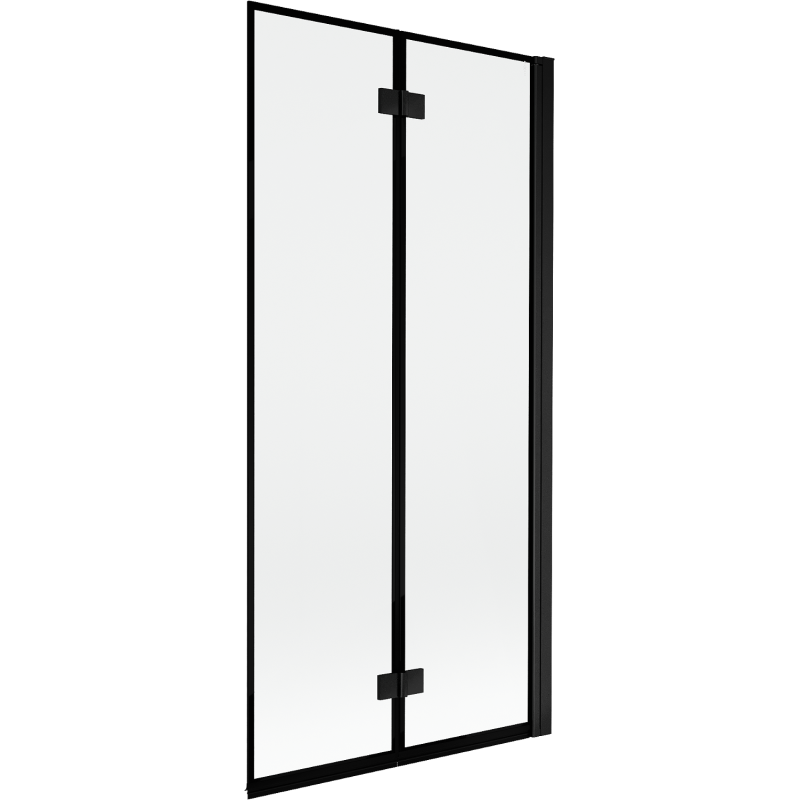 Mexen Mist parawan nawannowy 2-skrzydłowy prawy 90 x 150 cm, czarna ramka, czarny - 8A9-090-002-70-70-P