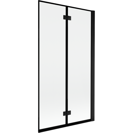 Mexen Mist parawan nawannowy 2-skrzydłowy prawy 100 x 150 cm, czarna ramka, czarny - 8A9-100-002-70-70-P