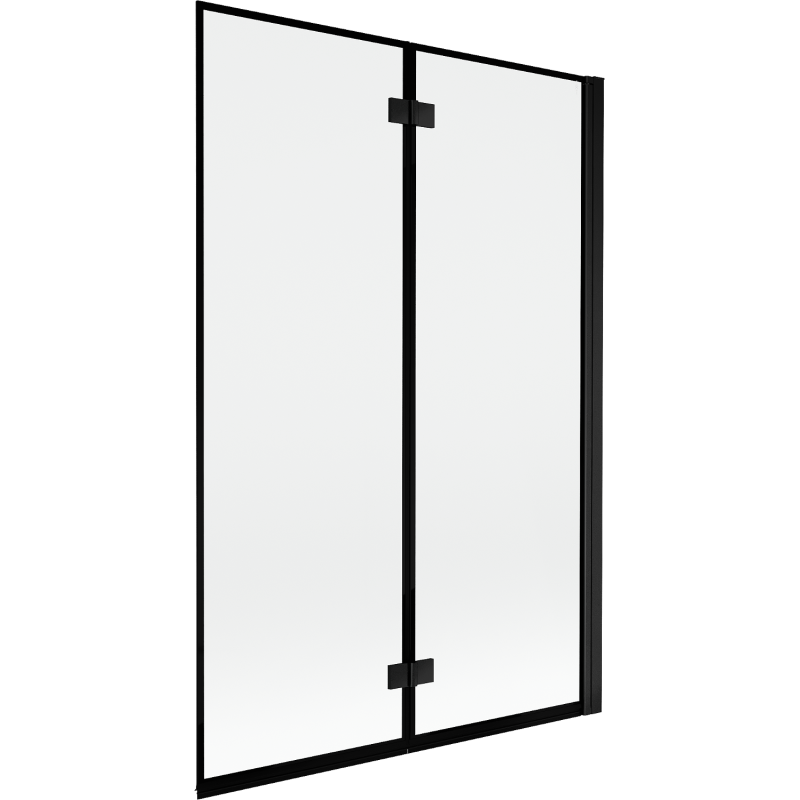 Mexen Mist parawan nawannowy 2-skrzydłowy prawy 120 x 150 cm, czarna ramka, czarny - 8A9-120-002-70-70-P