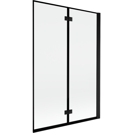 Mexen Mist parawan nawannowy 2-skrzydłowy prawy 120 x 150 cm, czarna ramka, czarny - 8A9-120-002-70-70-P