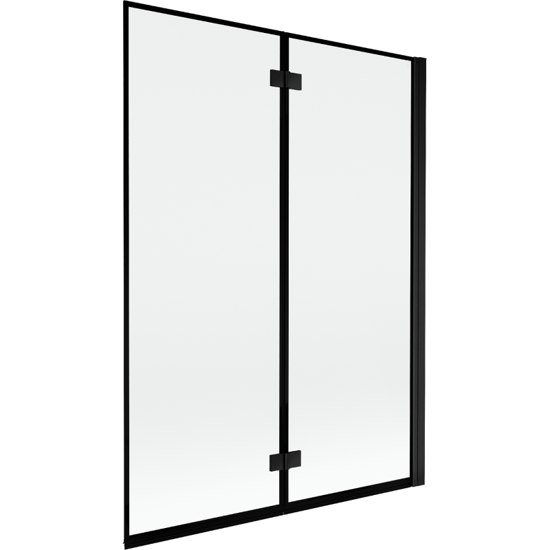 Mexen Mist parawan nawannowy 2-skrzydłowy prawy 130 x 150 cm, czarna ramka, czarny - 8A9-130-002-70-70-P