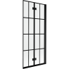 Mexen Mist parawan nawannowy 2-skrzydłowy prawy 80 x 150 cm, czarna kratka, czarny - 8A9-080-002-70-77-P