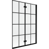 Mexen Mist parawan nawannowy 2-skrzydłowy prawy 120 x 150 cm, czarna kratka, czarny - 8A9-120-002-70-77-P