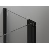 Mexen Mist parawan nawannowy 2-skrzydłowy prawy 140 x 150 cm, czarna ramka, czarny - 8A9-140-011-70-70-P
