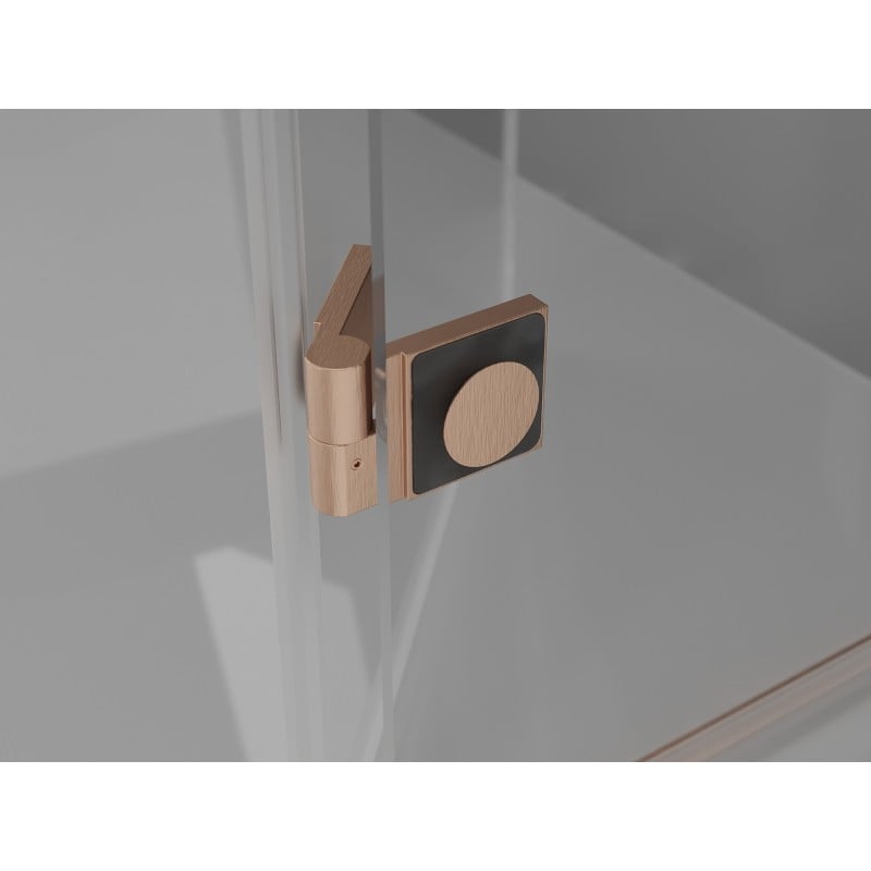 Mexen Mist-F Duo kabina prysznicowa składana prawa 75 x 120 cm, transparent, miedź szczotkowana - 8A6-075L-120P-65-00