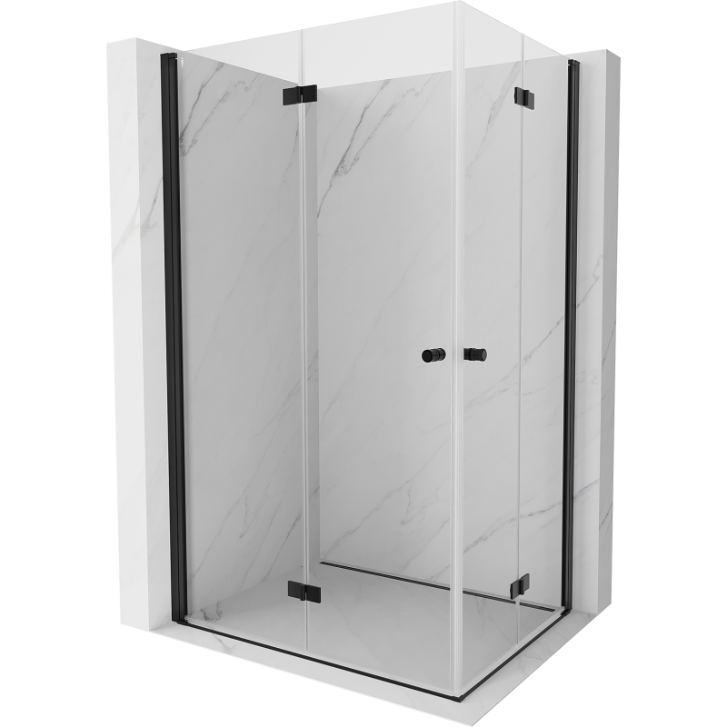 Mexen Mist-F Duo kabina prysznicowa składana lewa 115 x 75 cm, transparent, czarna -  8A6-115L-075P-70-00