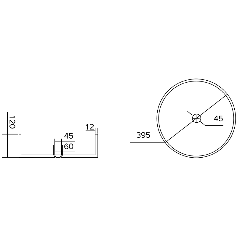 Mexen Eiva szklana umywalka nablatowa 39 x 39 cm, czarna - 24163970