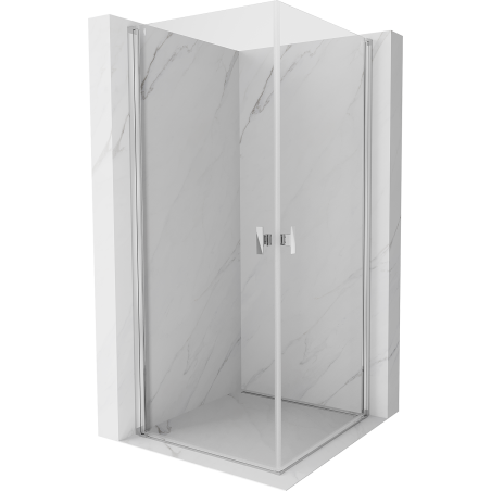 Mexen Mist-B Duo kabina prysznicowa uchylna 75 x 75 cm, transparent, chrom - 8A2-075-075-01-00