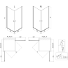 Mexen Mist-B Duo kabina prysznicowa uchylna 85 x 85 cm, transparent, chrom - 8A2-085-085-01-00