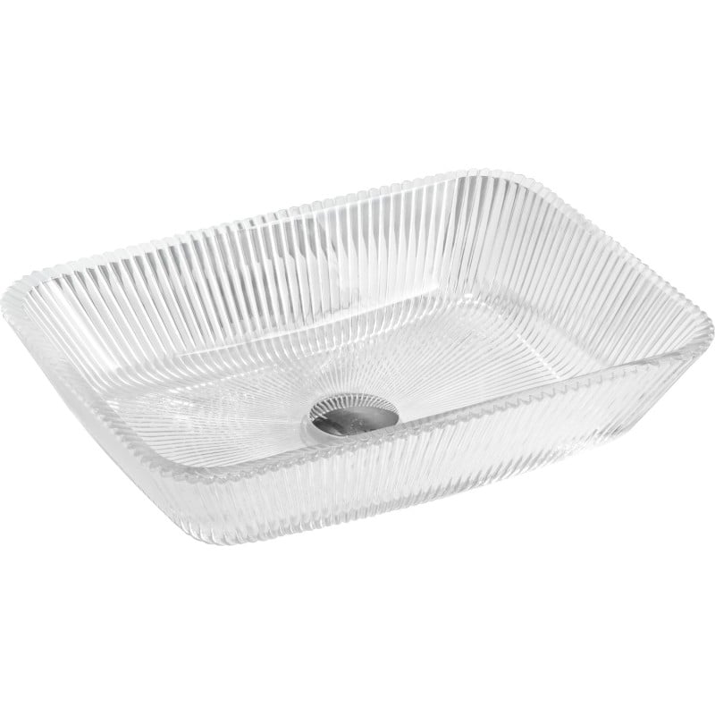Mexen Tiva szklana umywalka nablatowa 46 x 33 cm, transparent - 24184600