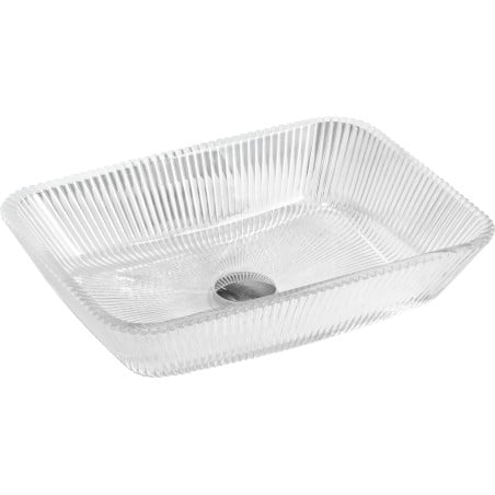 Mexen Tiva szklana umywalka nablatowa 46 x 33 cm, transparent - 24184600