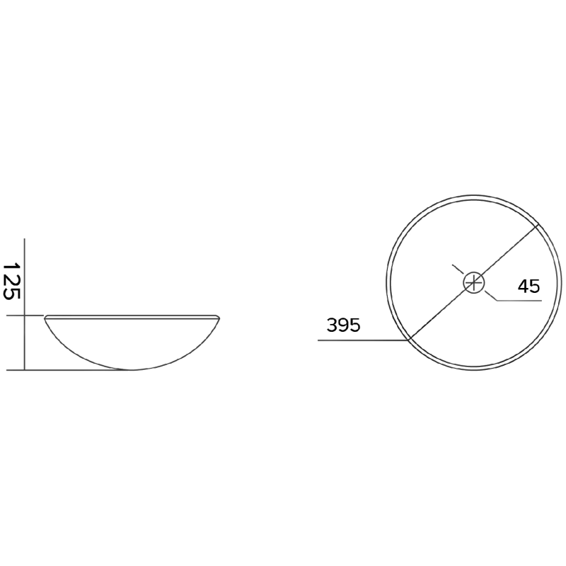 Mexen Zuri szklana umywalka nablatowa 39 x 39 cm, czarna - 24193970