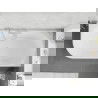 Mexen Silo wanna wolnostojąca narożna prawa ryflowana  150 x 75 cm, biała/czarna, przelew nikiel szczotkowany - 52891507575P-97