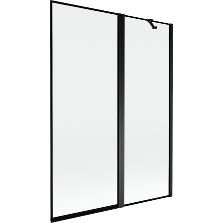 Mexen Mist parawan nawannowy 2-skrzydłowy prawy 130 x 150 cm, czarna ramka, czarny - 8A9-130-011-70-70-P