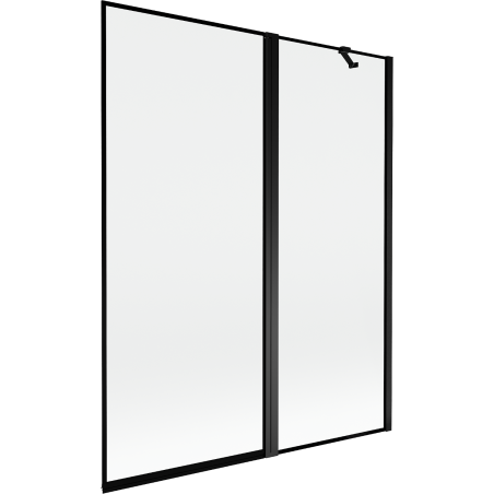 Mexen Mist parawan nawannowy 2-skrzydłowy prawy 140 x 150 cm, czarna ramka, czarny - 8A9-140-011-70-70-P