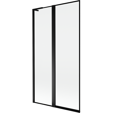Mexen Mist L parawan nawannowy 2-skrzydłowy lewy 100 x 150 cm, czarna ramka, czarny - 8A9L-100-011-70-70-L