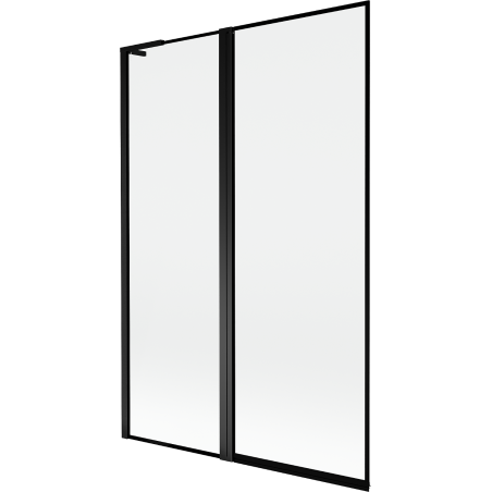 Mexen Mist L parawan nawannowy 2-skrzydłowy lewy 120 x 150 cm, czarna ramka, czarny - 8A9L-120-011-70-70-L