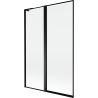 Mexen Mist L parawan nawannowy 2-skrzydłowy lewy 120 x 150 cm, czarna ramka, czarny - 8A9L-120-011-70-70-L