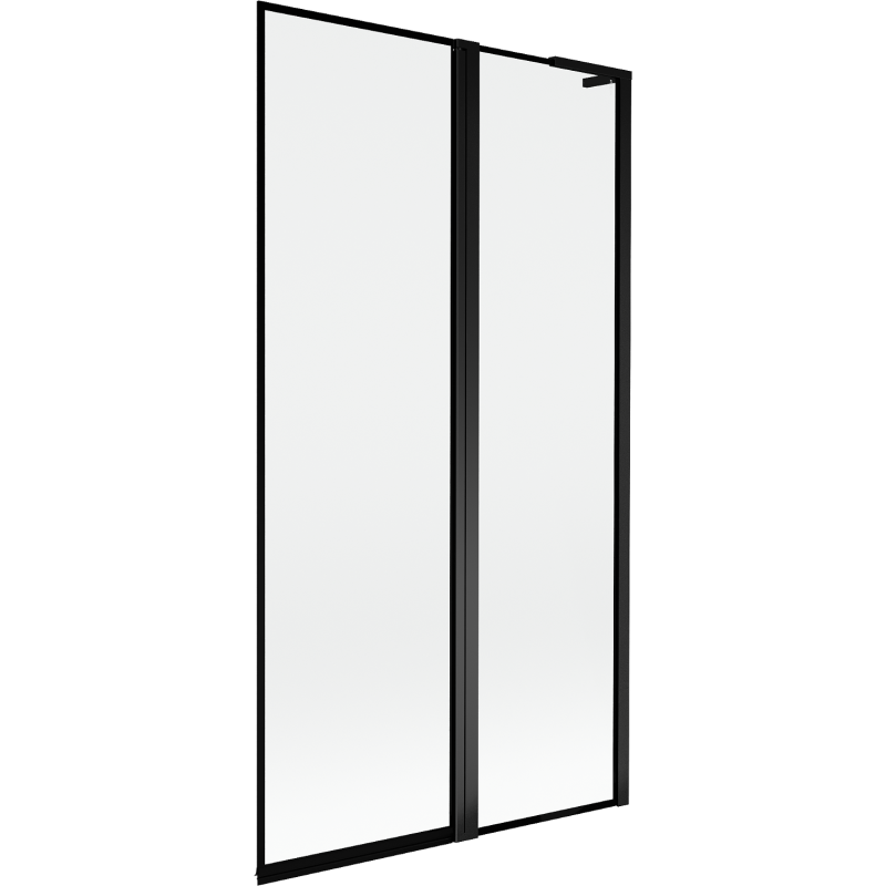 Mexen Mist L parawan nawannowy 2-skrzydłowy prawy 100 x 150 cm, czarna ramka, czarny - 8A9L-100-011-70-70-P